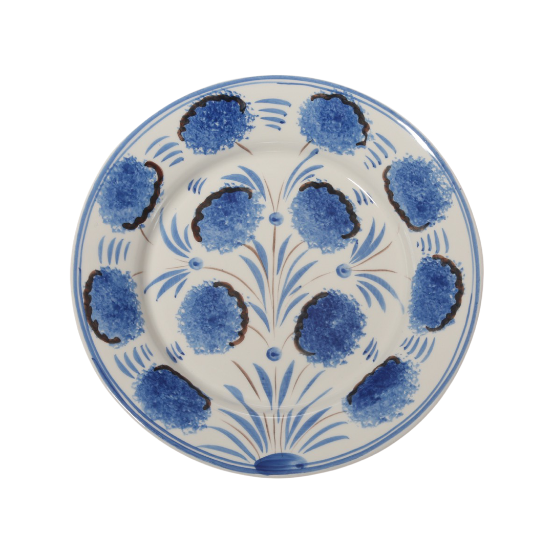 Blue flower plates best sale