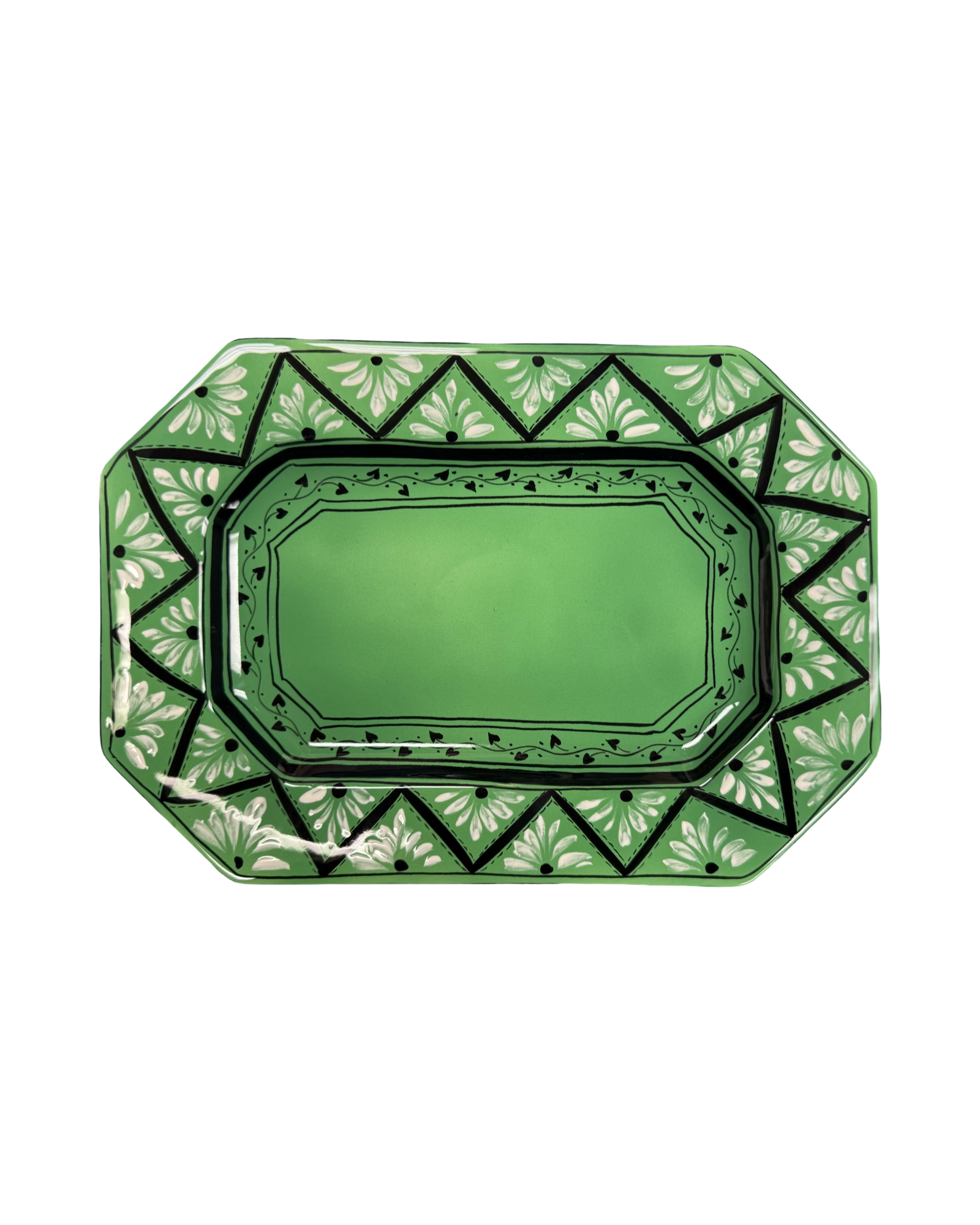 Carolina Irving & Daughters - Gigi Green Octagonal Platter