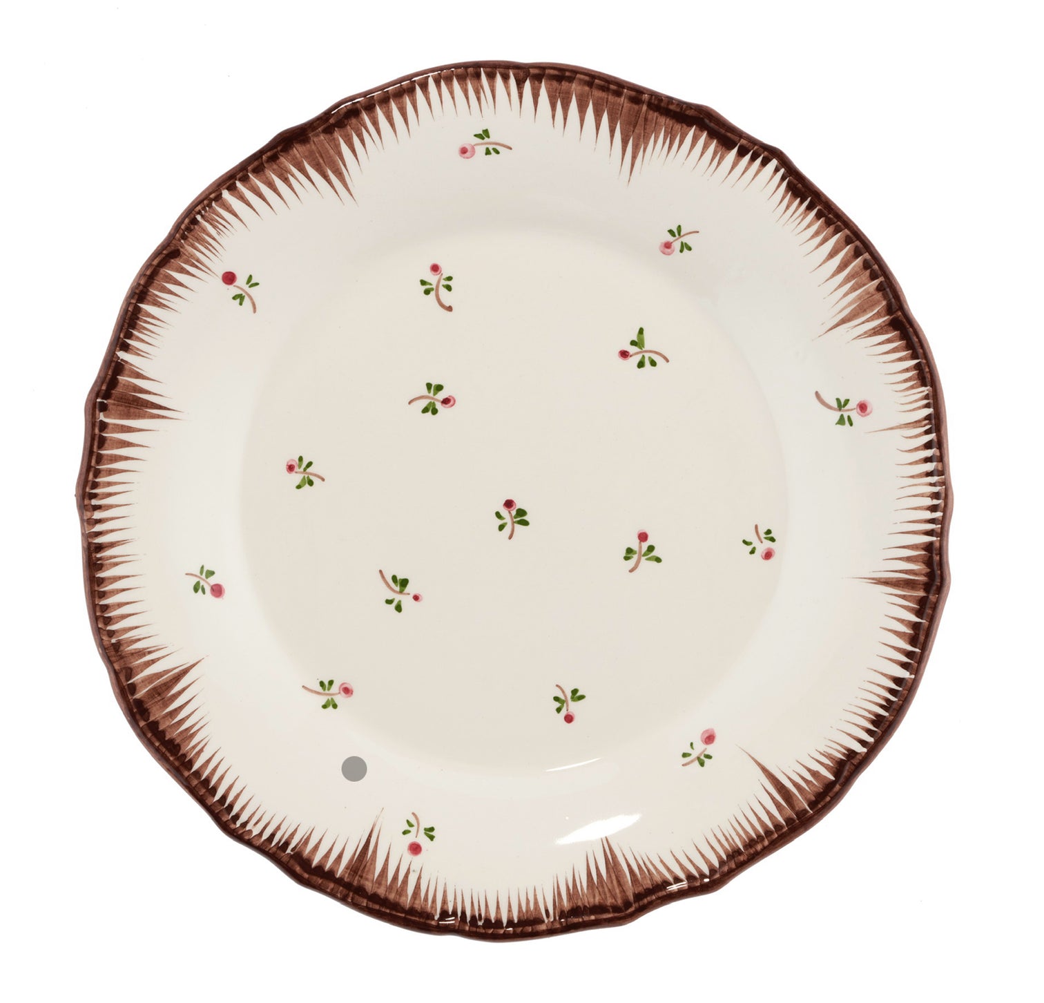 Lily Brown Dessert Plate