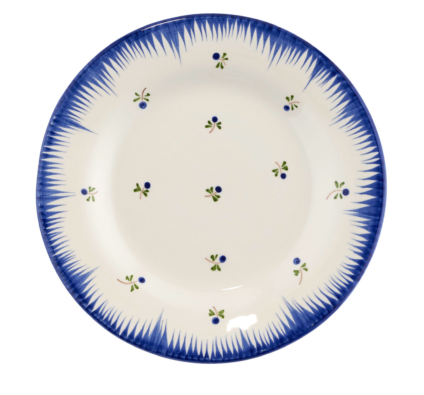 Lily Blue Dessert Plate