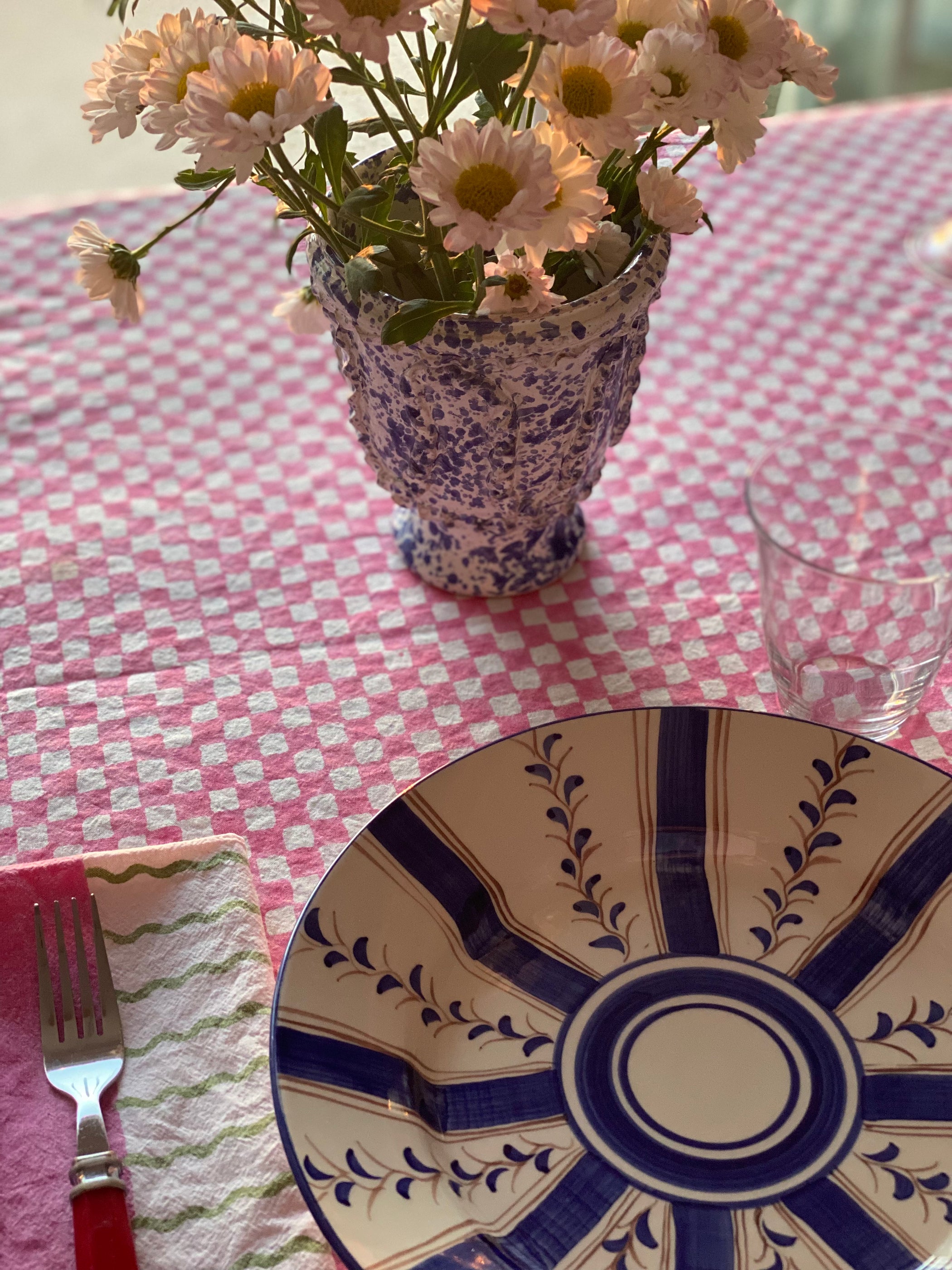 Pink Check Tablecloth – Carolina Irving and Daughters