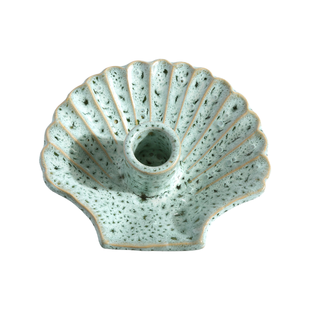 Concha Candle Seafoam | Pair
